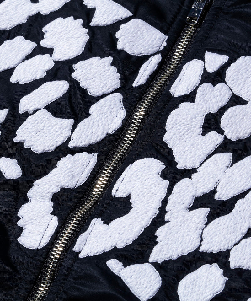 Hand Embroidery Leopard Flight Jacket