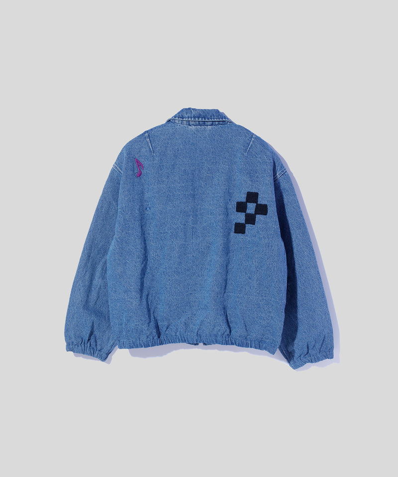 Checker Hand Embroidery Blouson