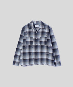 Music Hand Embroidery Flannel Shirt