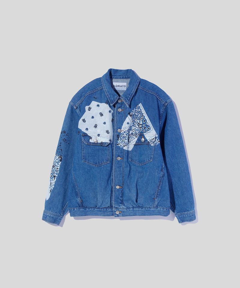 Sign Print Denim Jacket